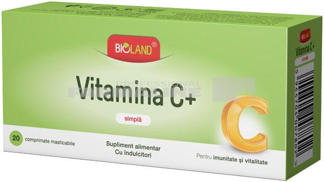 Bioland Vitamina C simpla 20 comprimate