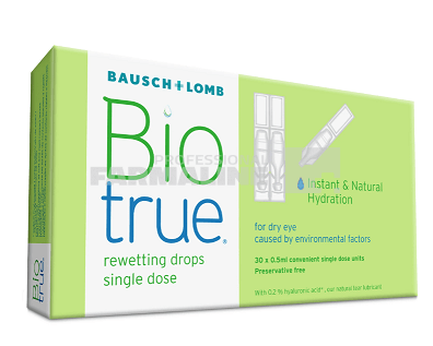 BioTrue picaturi oftalmice 30 monodoze 0.5 ml