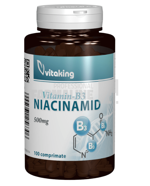 Vitamina B3 - Niacinamida 500 mg 100 capsule