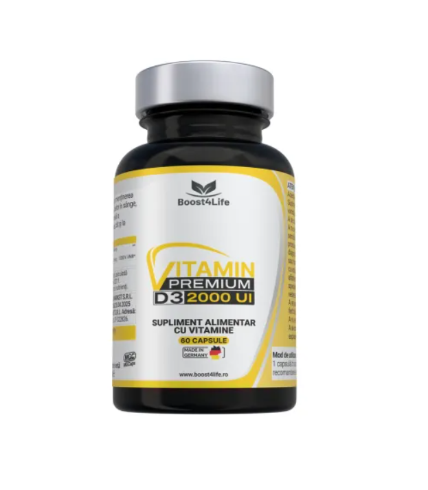 Boost4Life Vitamina D3 Premium 2000 UI 60 capsule moi