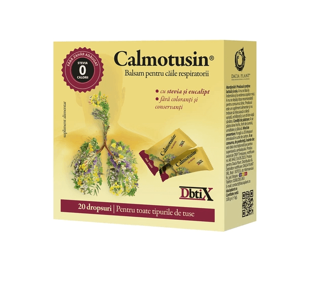 Calmotusin cu stevia Dbtix 20 bomboane