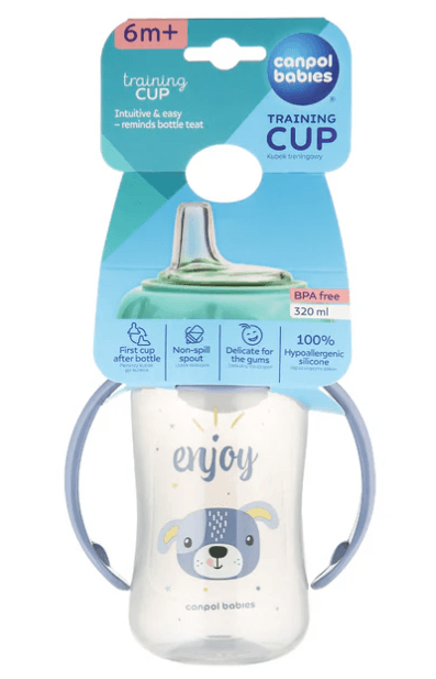Canpol 56/512 Canita antrenament silicon Enjoy albastru  6+ luni 320 ml