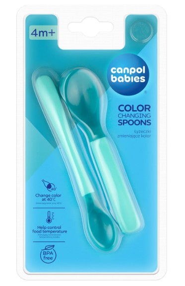 Canpol 9/581 set turcoaz 2 lingurite termice (cu modificare culorii)