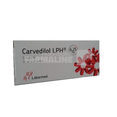 CARVEDILOL LPH 6,25 mg x 30 COMPR. 6,25mg LABORMED PHARMA SA