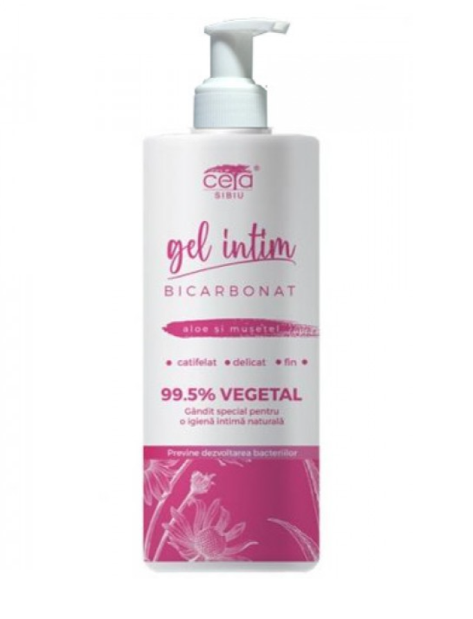 Ceta Sibiu Gel intim 99.5% vegetal cu bicarbonat, aloe si musetel 200 ml