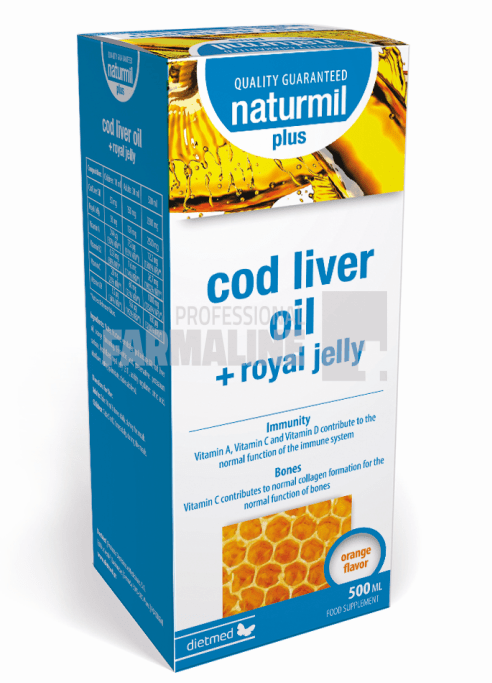 Cod Liver Oil Plus With Royal Jelly Solutie Orala 500 ml