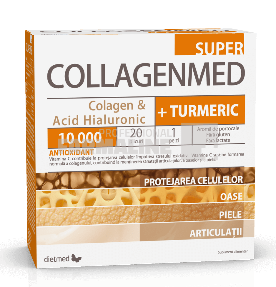 CollagenMed Super 10.000 + Turmeric 20 plicuri
