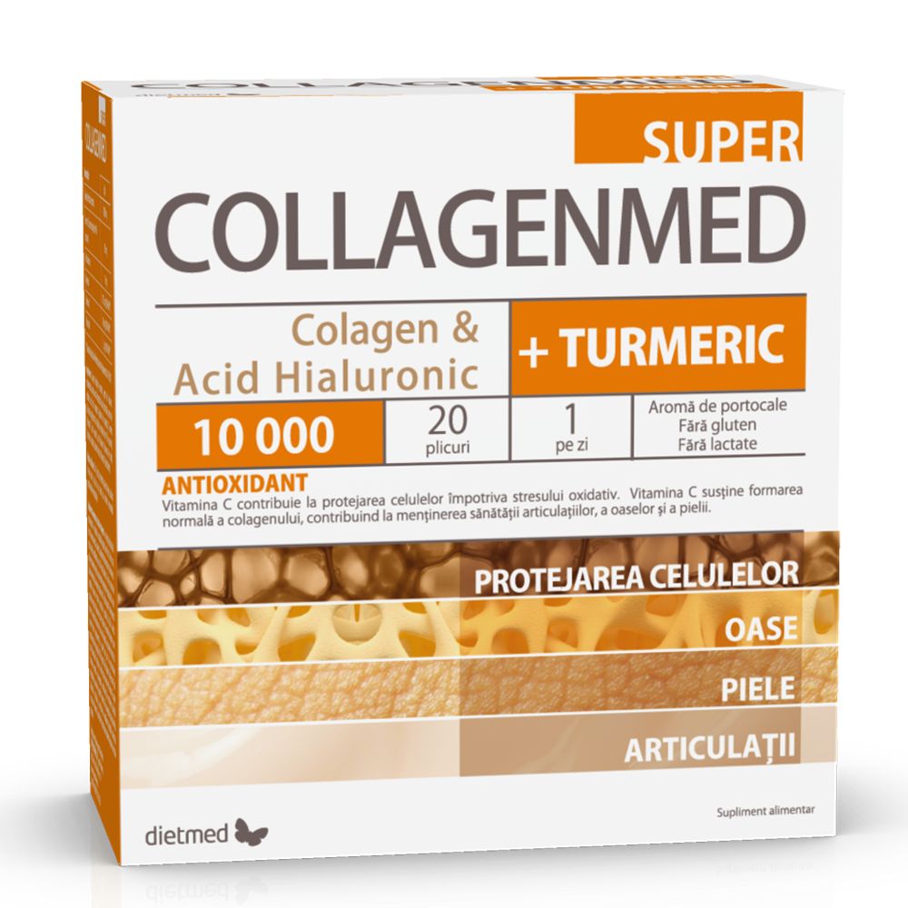 CollagenMed Super 10.000 + Turmeric 20 plicuri