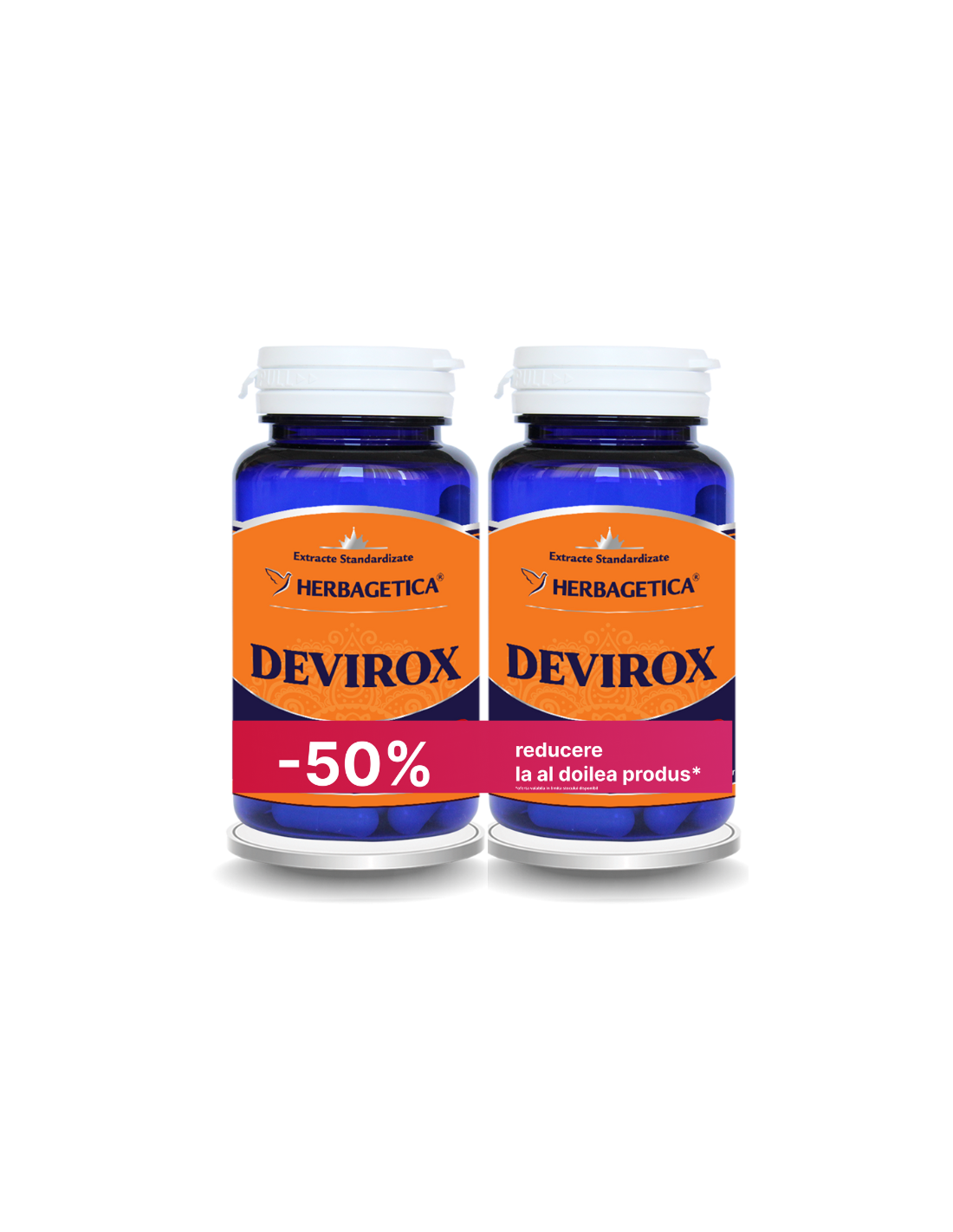 Devirox 60 cps. oferta 1 + 1 - 50% din al II -lea pachet Herbagetica