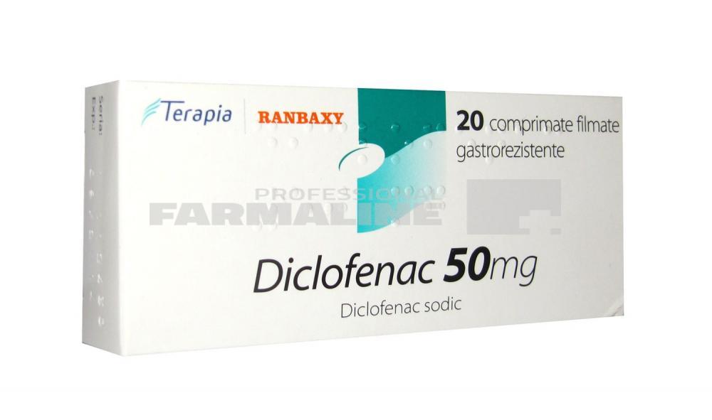 DICLOFENAC 50 mg x 20 COMPR. FILM. GASTROREZ. 50mg TERAPIA SA