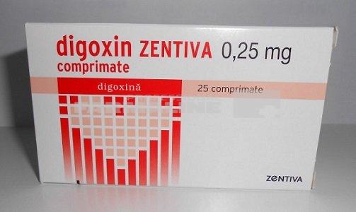 DIGOXIN ZENTIVA 0,25 mg x 25 COMPR. 0,25mg ZENTIVA S.A.