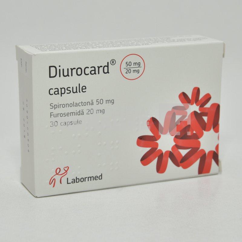 DIUROCARD 50 mg/20 mg x 30 CAPS. 50mg/20 mg LABORMED PHARMA S.A.