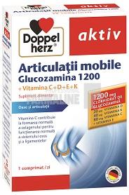 Doppelherz Aktiv ArticulaÈ›ii mobile Glucozamina 1200 Vit. C+D+E+K 30 comprimate