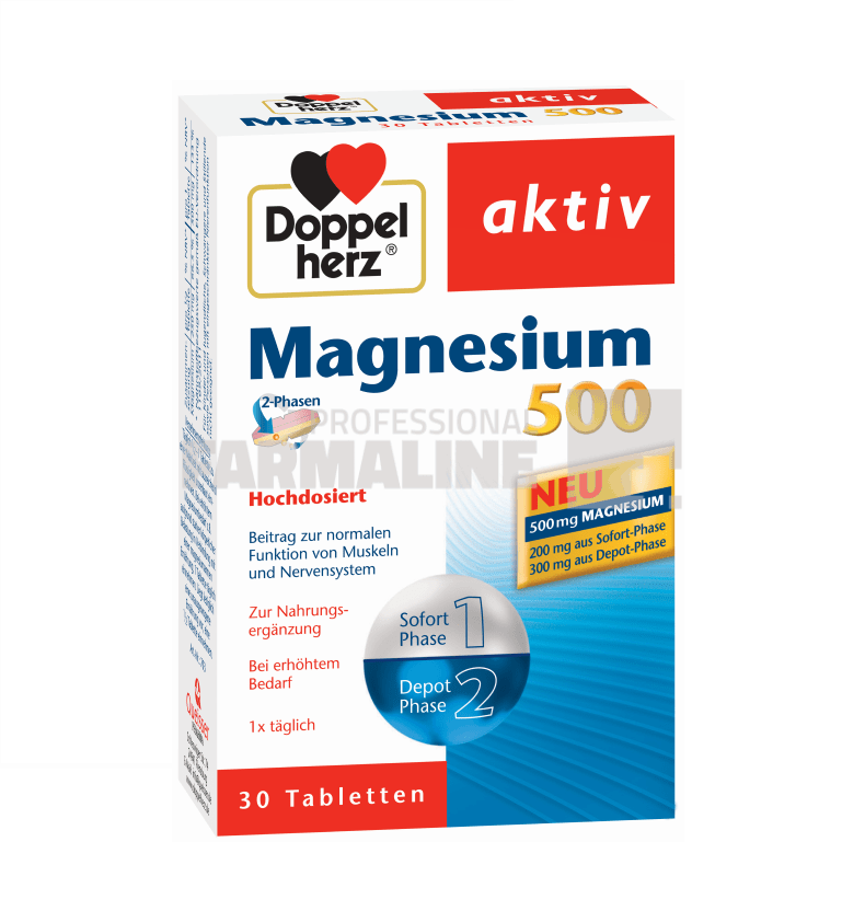 Doppelherz Aktiv Magneziu 500 mg 30 comprimate