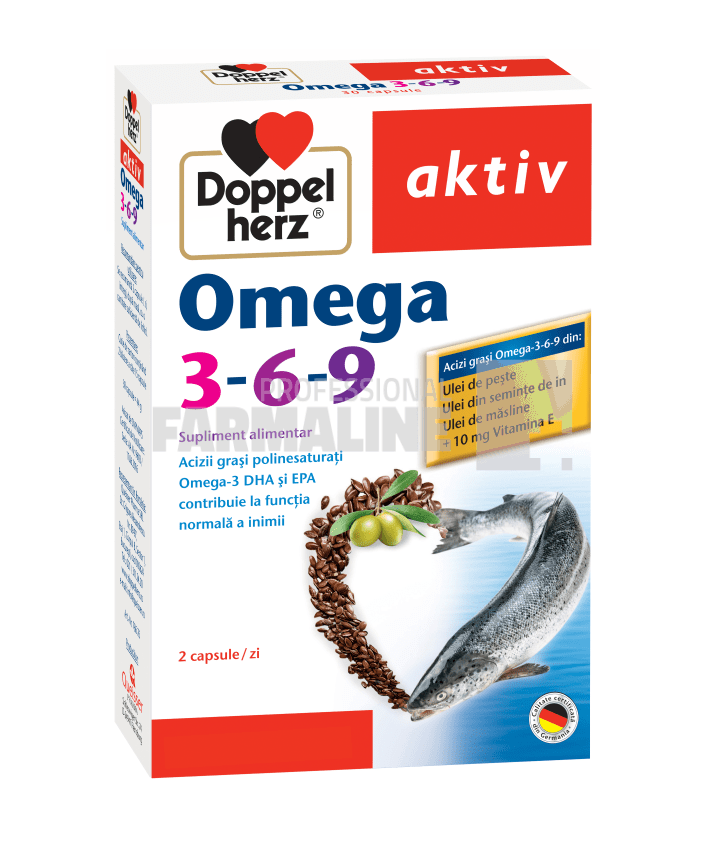 Doppelherz Aktiv Omega 3-6-9 + vitamina E 30 capsule
