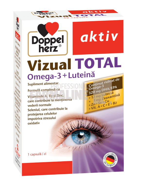 Doppelherz Aktiv Vizual Total Omega 3 + Luteina 30 capsule