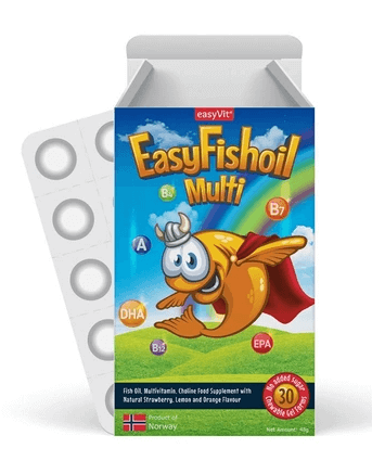 Easy FishOil Focus 30 comprimate masticabile