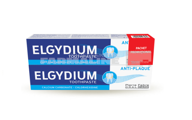 Elgydium Pachet Pasta de dinti antiplaca 75 ml 2 pachete