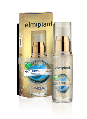 Elmiplant Hyaluronic Gold Serum pentru fata cu efect de umplere 30ml