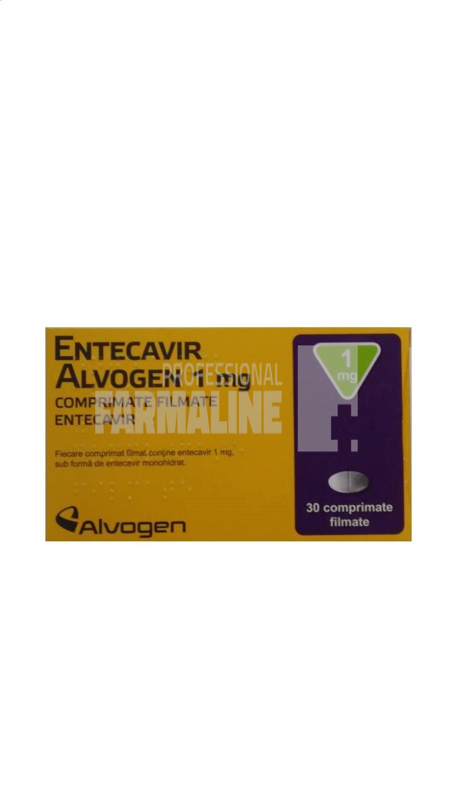 ENTECAVIR ALVOGEN 1 mg X 30
