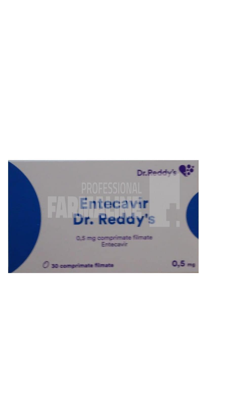 ENTECAVIR DR. REDDY\'S 0,5 mg X 30 COMPR. FILM. 0,5mg DR. REDDY\'S LAB