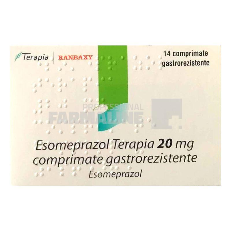 On the ground mourning Omitted ESOMEPRAZOL TERAPIA 20mg X 14 comprimate gastrorezistente - Pret 15,24 Lei