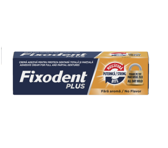 Fixodent Plus Strong Bite Crema adeziva pentru proteza dentara 40 g