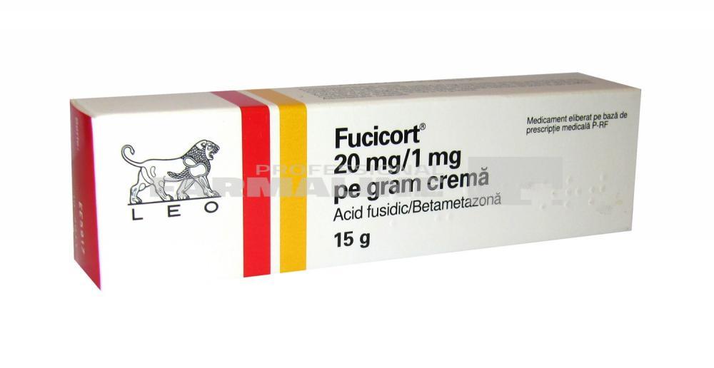 FUCICORT 20 mg/1mg pe gram x 1 CREMA 20mg/1mg pe gram LEO PHARMA A/S
