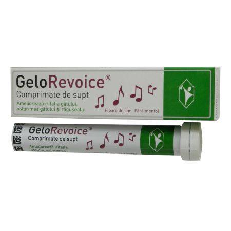 Gelorevoice flori de soc fara mentol 20 compr. supt.