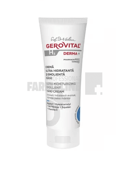 Gerovital H3 Derma+ Crema de maini ultra hidratanta si emolienta 100 ml