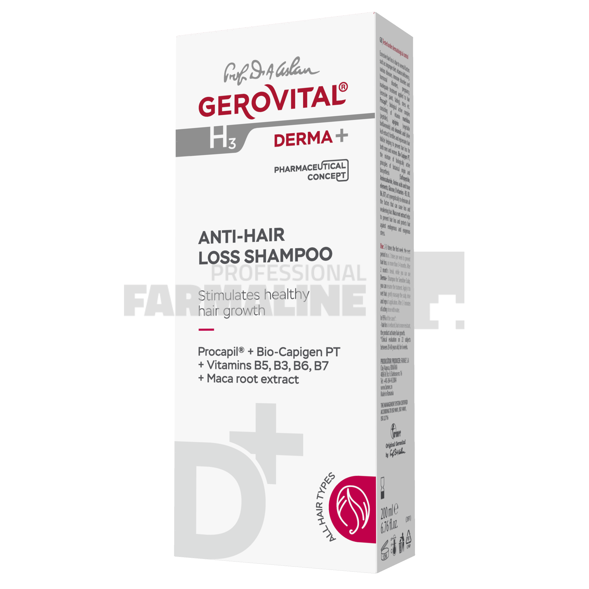 Gerovital H3 Derma+ Sampon anticadere 200 ml 