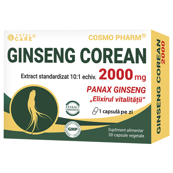 Ginseng Corean 2000mg 30 comprimate