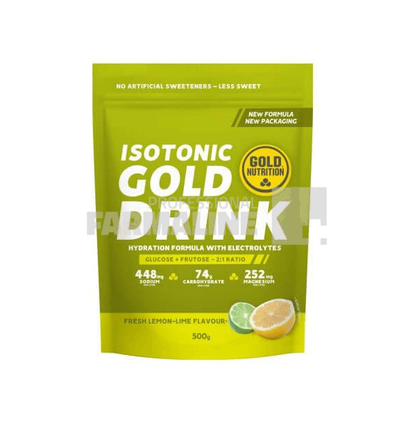 Gold Nutrition Gold Drink Bautura izotonica cu aroma de lamaie 500 g