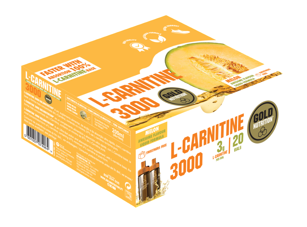 Gold Nutrition L - Carnitine cu aroma de pepene galben 3000 20 doze