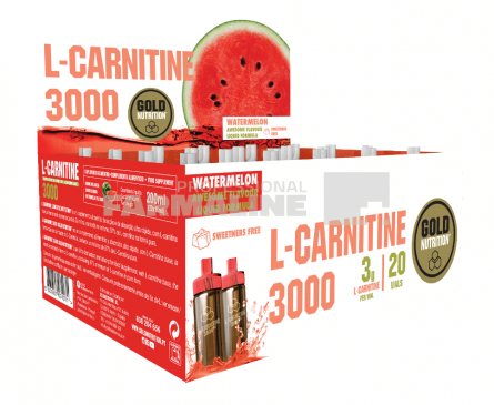 Gold Nutrition L - Carnitine cu aroma de pepene rosu 3000 20 doze