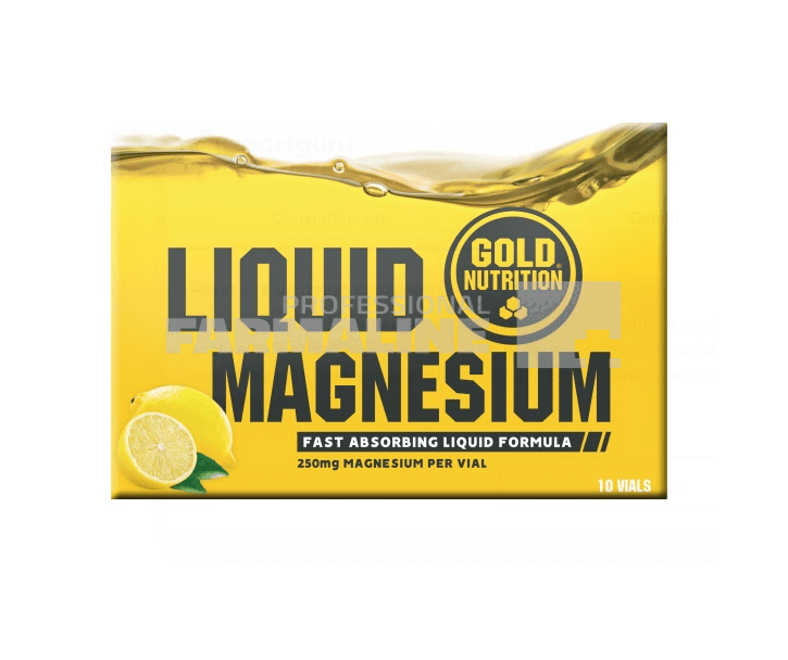 Gold Nutrition Magneziu lichid 250 mg 10 fiole