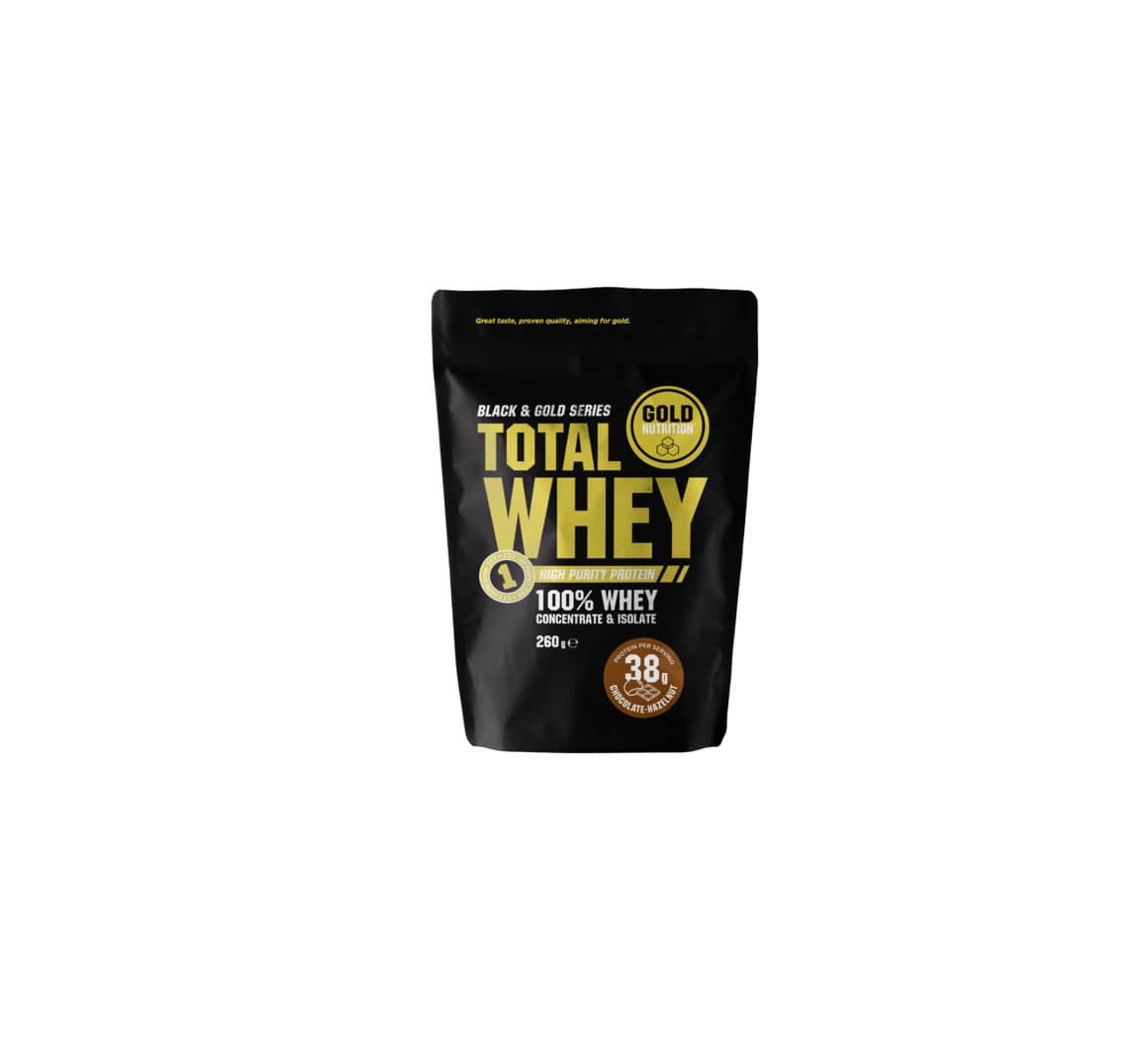 Gold Nutrition Total Whey ciocolata si alune 260 gr