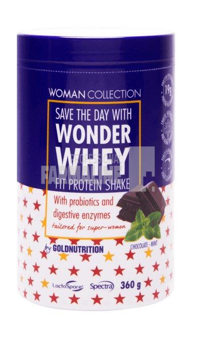Gold Nutrition Woman Collection Wonder Whey ciocolata si menta 360 g