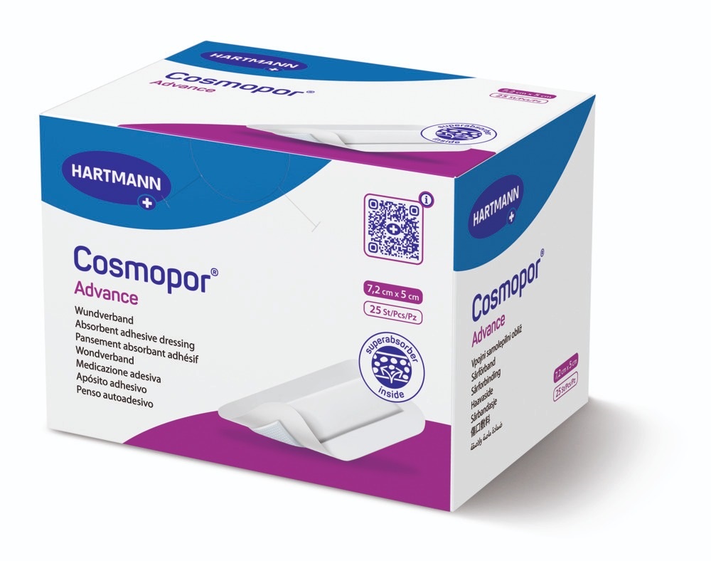 Hartmann Cosmopor Advance Plasture 7,2 cm x 5 cm 25 bucati