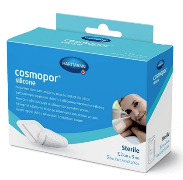 Hartmann Cosmopor Silicone Plasturi autoadezivi 7.2cm x 5cm 5 bucati