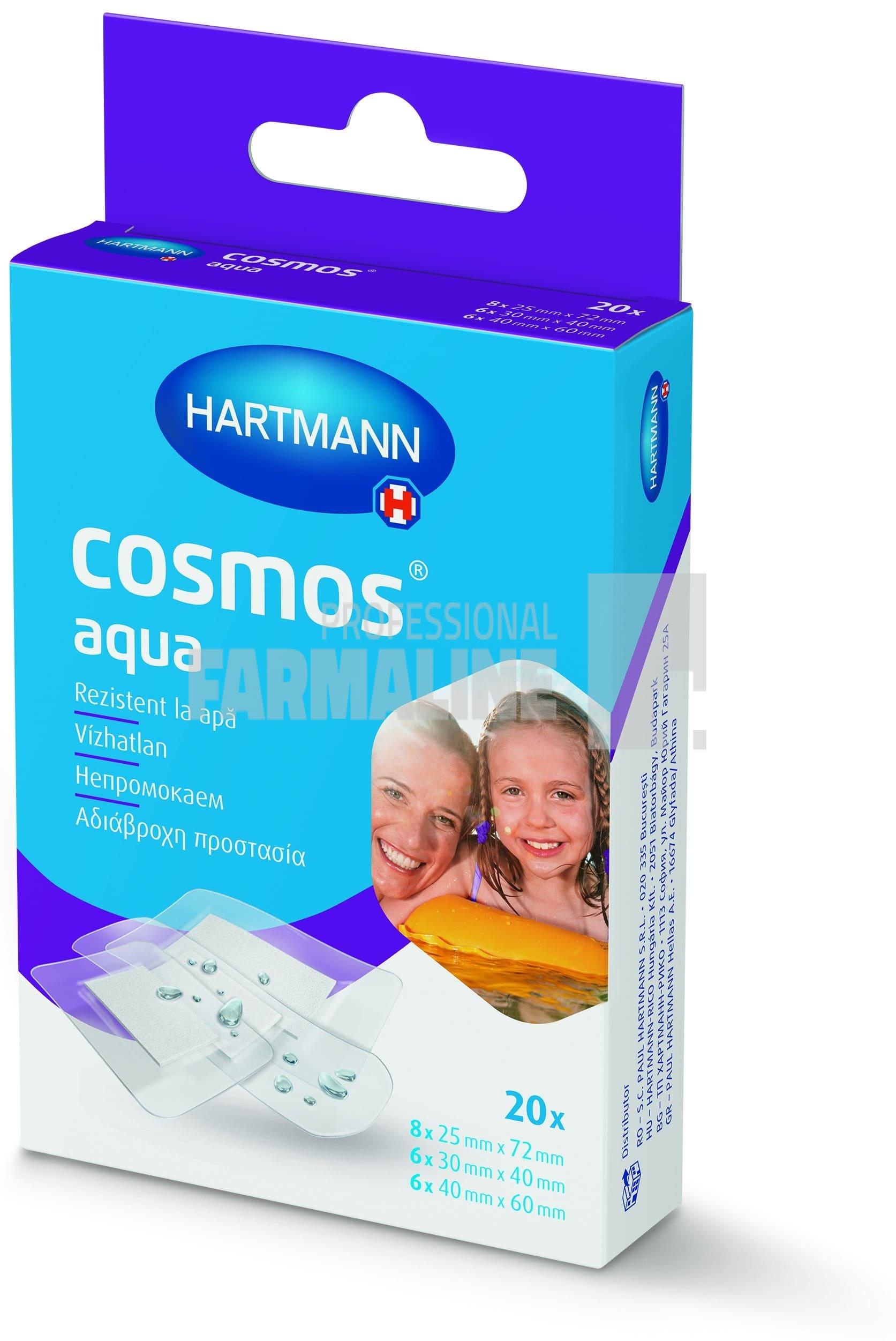 Hartmann Cosmos Aqua plasturi 3 marimi 20 bucati