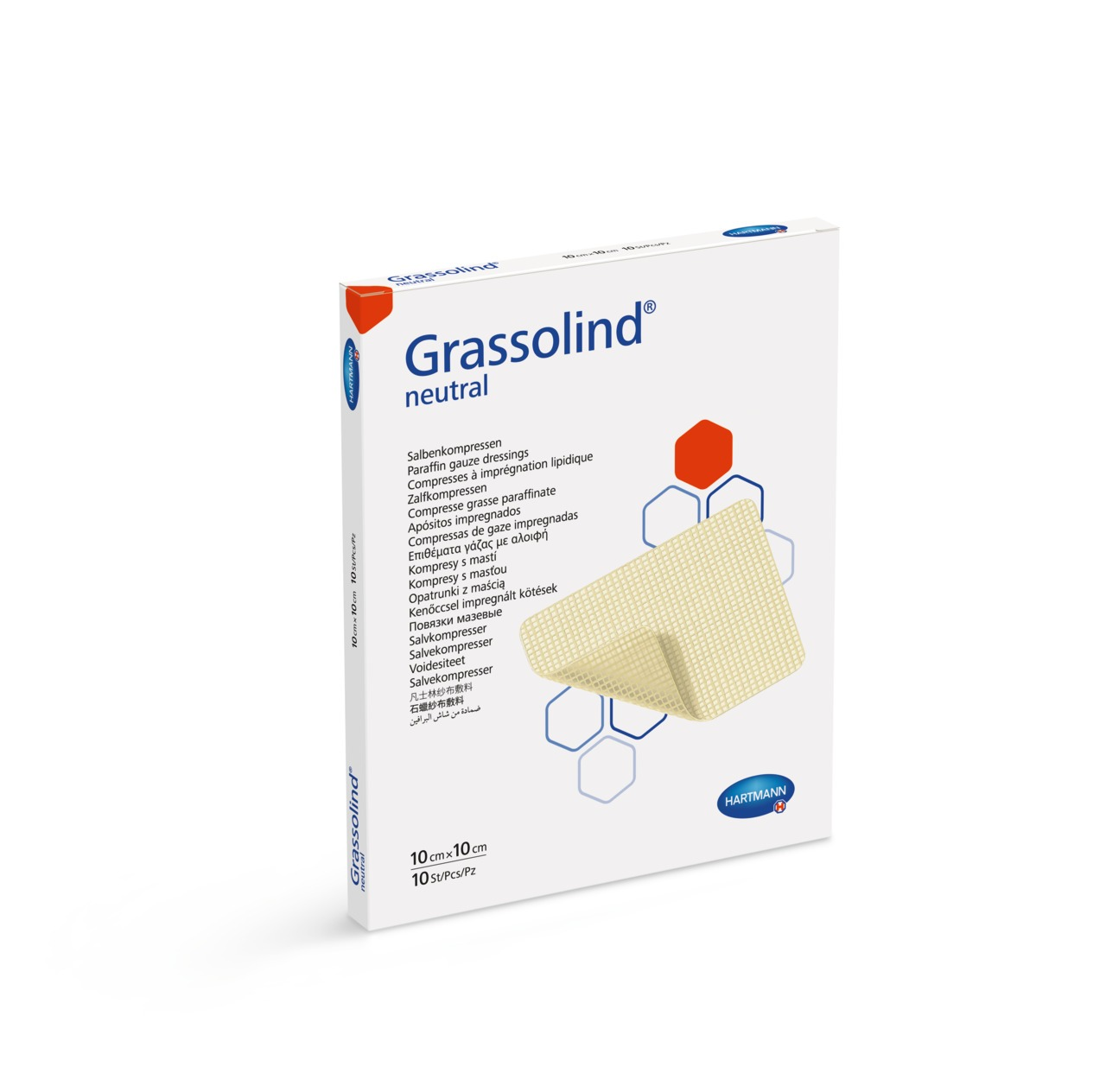 Hartmann Grassolind comprese impregnate cu unguent 10 cm x 10 cm 10 bucati