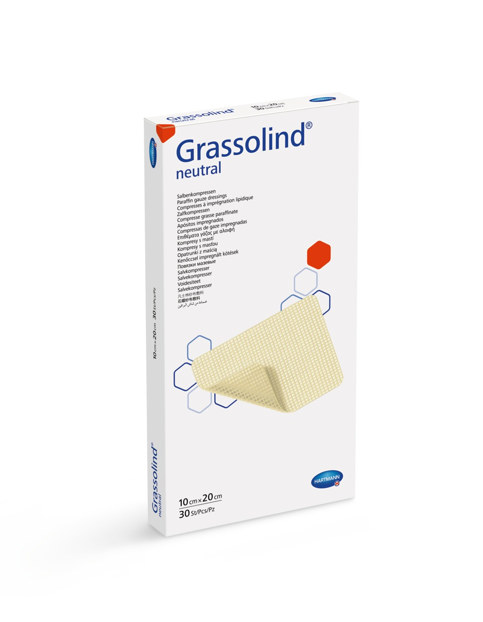 cHartmann Grassolind Comprese impregnate cu unguent 10 cm x 20 cm 30 bucati
