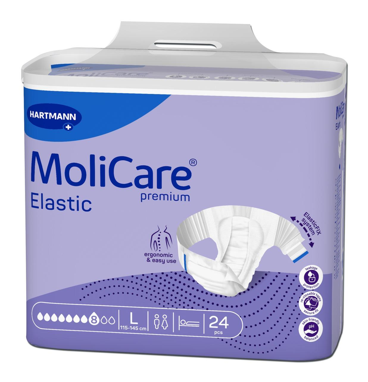 Hartmann Molicare Premium Elastic 8 picaturi Scutece incontinenta L 24 bucati
