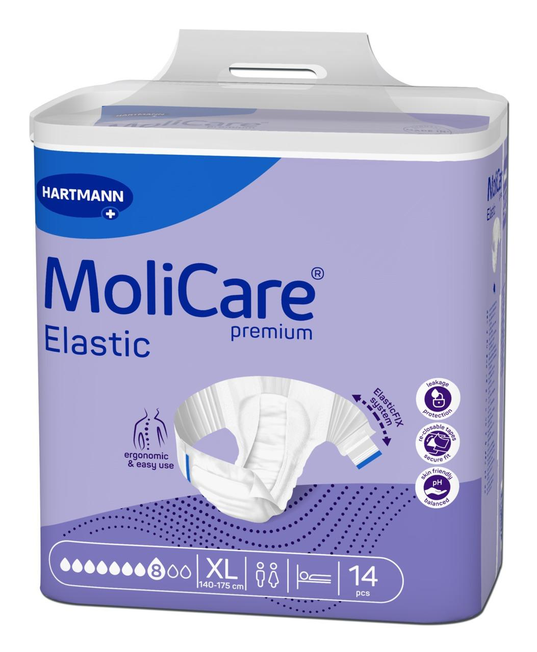 Hartmann Molicare Premium Elastic 8 picaturi Scutece incontinenta XL 14 bucati