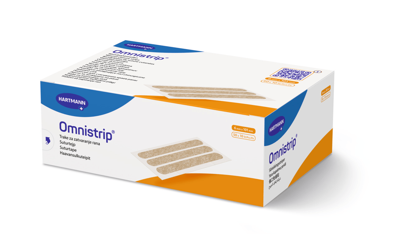Hartmann Omnistrip Plasture hipoalergenic pentru suturi 6 mm x 101 mm 10 bucati/plic x 50