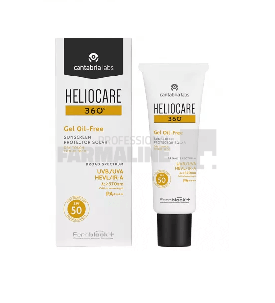 Heliocare 360 Gel cu textura uscata pentru protectie solara SPF50 50ml