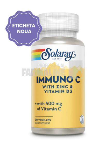 vitamina c cu zinc si d3 efervescent Immuno C cu Zinc & Vitamina D3 30capsule