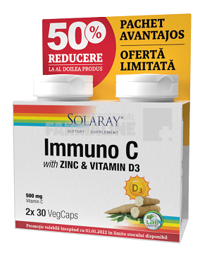 immuno c with zinc and vitamin d3 Immuno C cu Zinc & Vitamina D3 X 30 capsule oferta 1+1