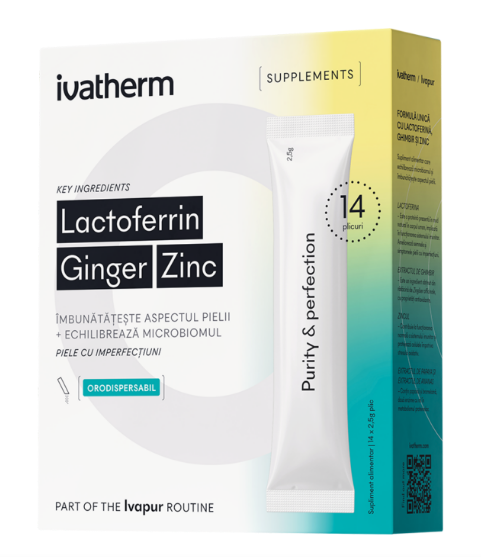 Ivatherm Lactofferin Ginger Zinc 14 plicuri orodispersabile